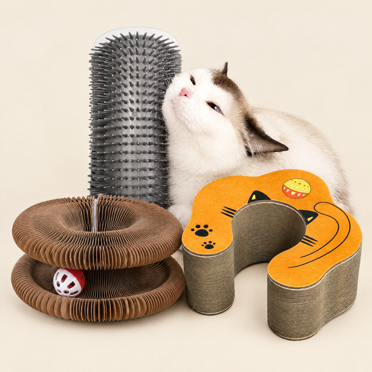Cat scratchers and self-groomers