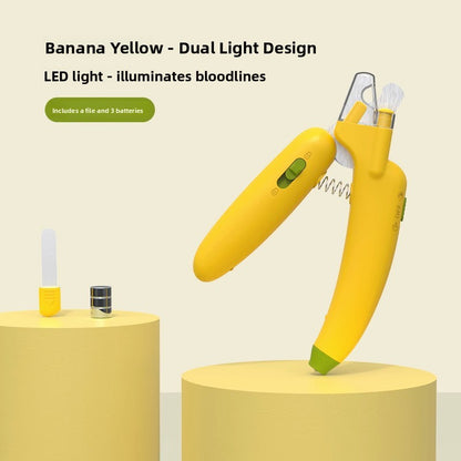LED Pet Nail Clippers with Anti-Splash Cover
