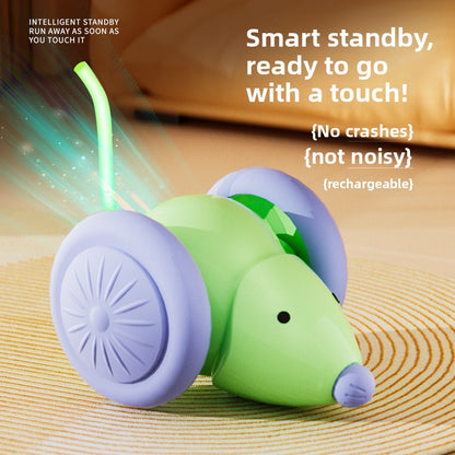 Smart Motion-Sensor Cat Toy Ball with Teaser Cord