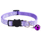 Colorful Paw Print Cat Collar with Bell