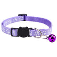 Colorful Paw Print Cat Collar with Bell