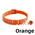 Elastic Paw Print Cat Collar with Bell
