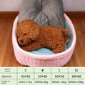 Half-Enclosed Warm Fleece Pet House Bed