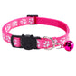 Colorful Paw Print Cat Collar with Bell