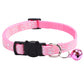 Colorful Paw Print Cat Collar with Bell