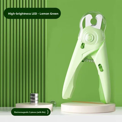 LED Pet Nail Clippers with Anti-Splash Cover