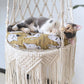 Boho Macramé Hanging Cat Hammock