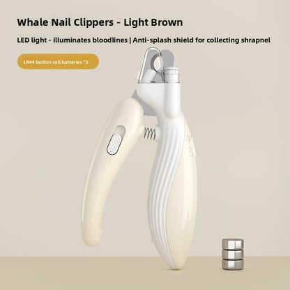 LED Pet Nail Clippers with Anti-Splash Cover