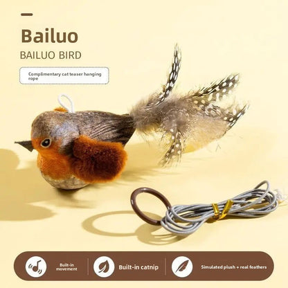 Chirping Bird Cat Toy with Realistic Sounds