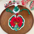 Hand-Crocheted Christmas Pet Collar & Hat Set