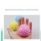 Paw Print Spiky Chew Ball for Dogs & Cats