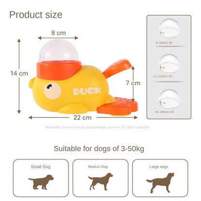 Treat-Dispensing Duck Toy for Cats & Dogs