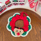 Hand-Crocheted Christmas Pet Collar & Hat Set