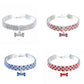 Rhinestone Pet Necklace Collar with Bone Charm