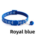 Elastic Paw Print Cat Collar with Bell