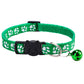 Colorful Paw Print Cat Collar with Bell