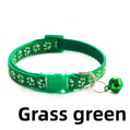 Elastic Paw Print Cat Collar with Bell