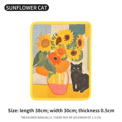 Wall-Mounted Art Print Cat Scratcher Board