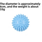 Paw Print Spiky Chew Ball for Dogs & Cats