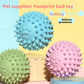 Paw Print Spiky Chew Ball for Dogs & Cats
