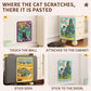 Wall-Mounted Art Print Cat Scratcher Board