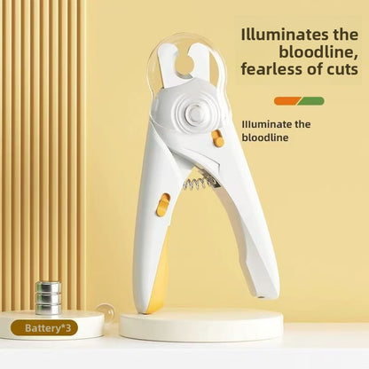 LED Pet Nail Clippers with Anti-Splash Cover