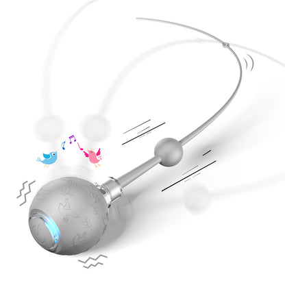 Smart Rolling Cat Ball with Tail & Sounds, Rechargeable