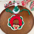 Hand-Crocheted Christmas Pet Collar & Hat Set