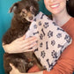 Washable Waterproof Pet Mat with Paw Print Design