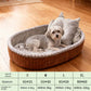 Half-Enclosed Warm Fleece Pet House Bed