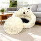 Alpaca Plush Semi-Enclosed Cat Bed