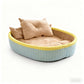Half-Enclosed Warm Fleece Pet House Bed