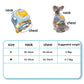 Dog backpack harness size guide
