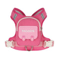 Pink plaid dog backpack harness