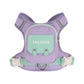 Purple plaid dog backpack harness