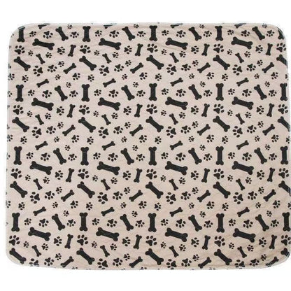 Washable Waterproof Pet Mat with Paw Print Design