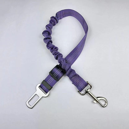 Reflective Bungee Dog Leash & Car Seat Belt