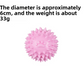 Paw Print Spiky Chew Ball for Dogs & Cats