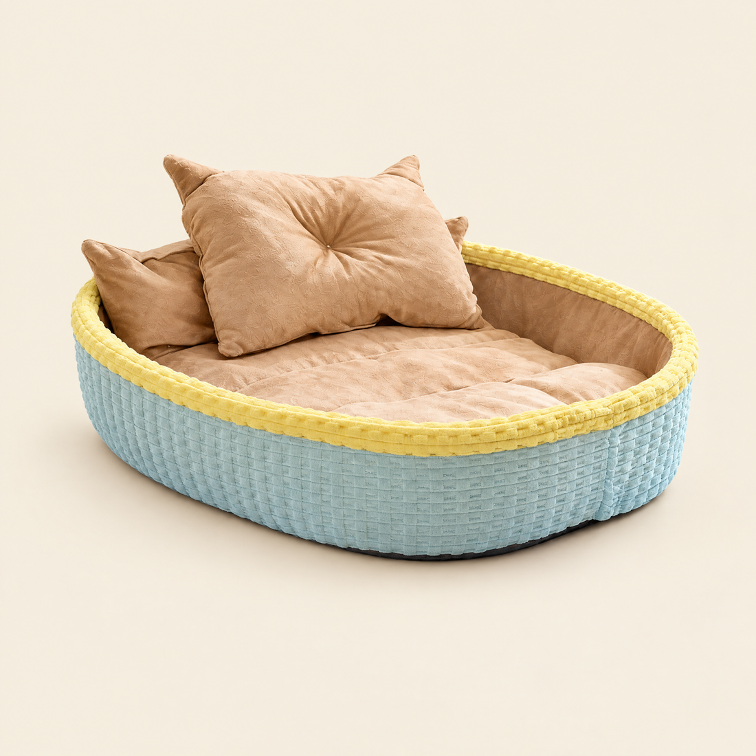 Half-Enclosed Warm Fleece Pet House Bed