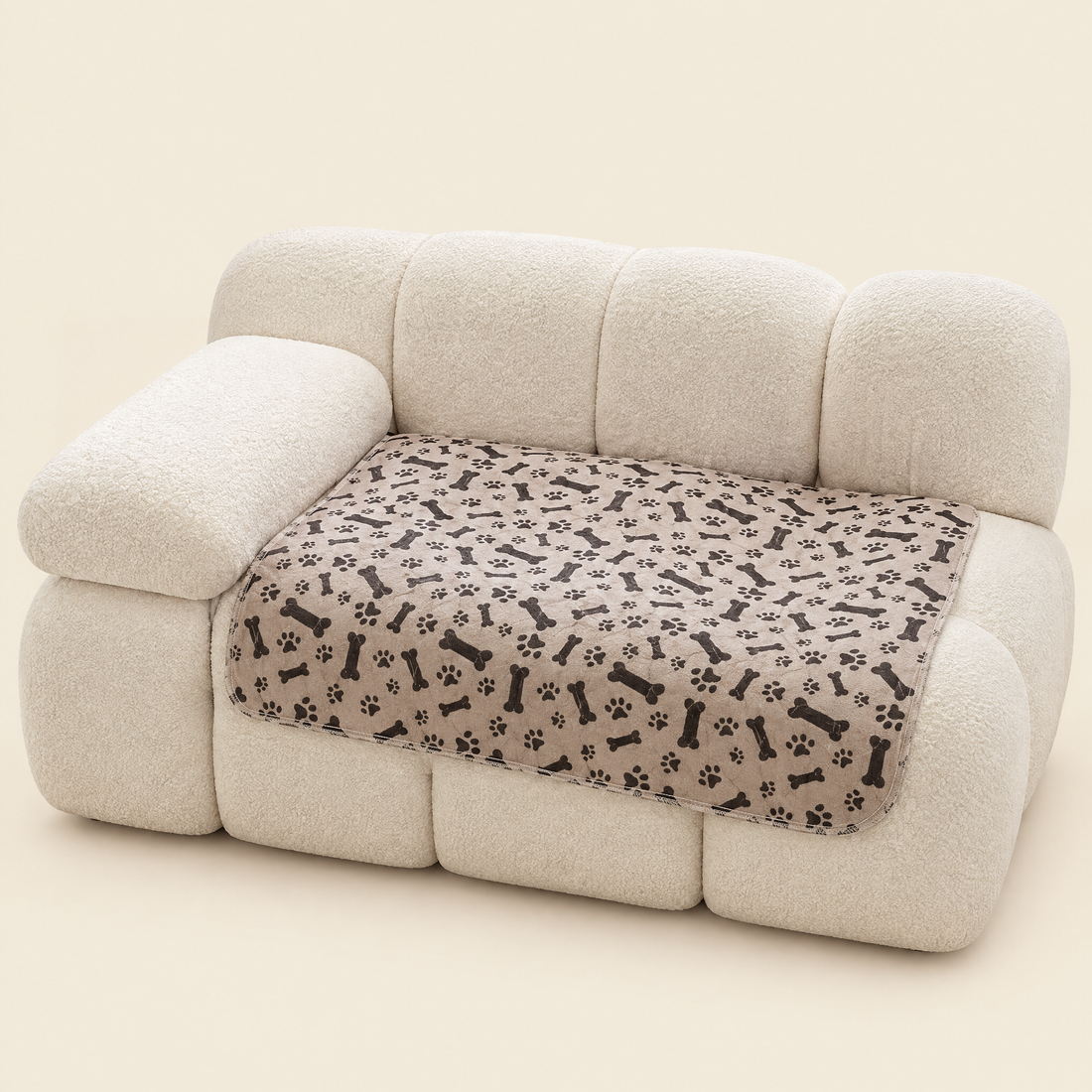 Washable Waterproof Pet Mat with Paw Print Design