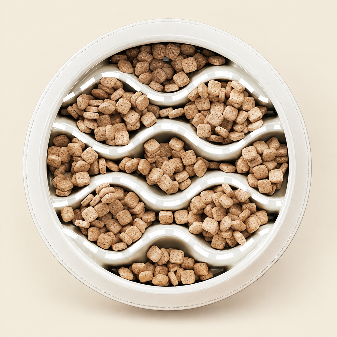 Non-Slip Slow Feeder Bowl for Cats & Dogs (Paw or Wave)