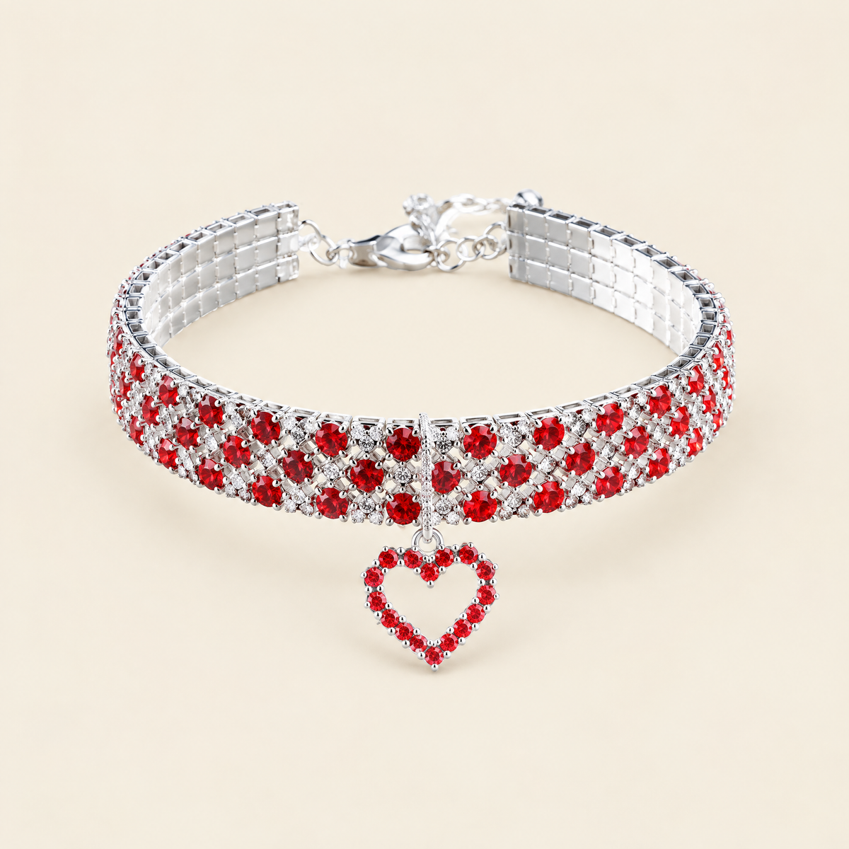 Sparkle Stretch Pet Necklace Collar with Charm