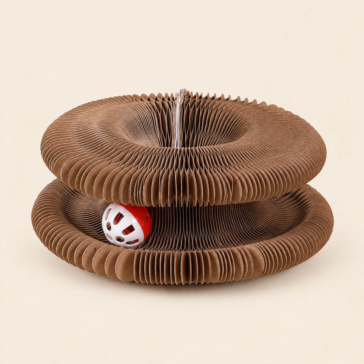 Foldable Accordion Cat Scratcher with Bell