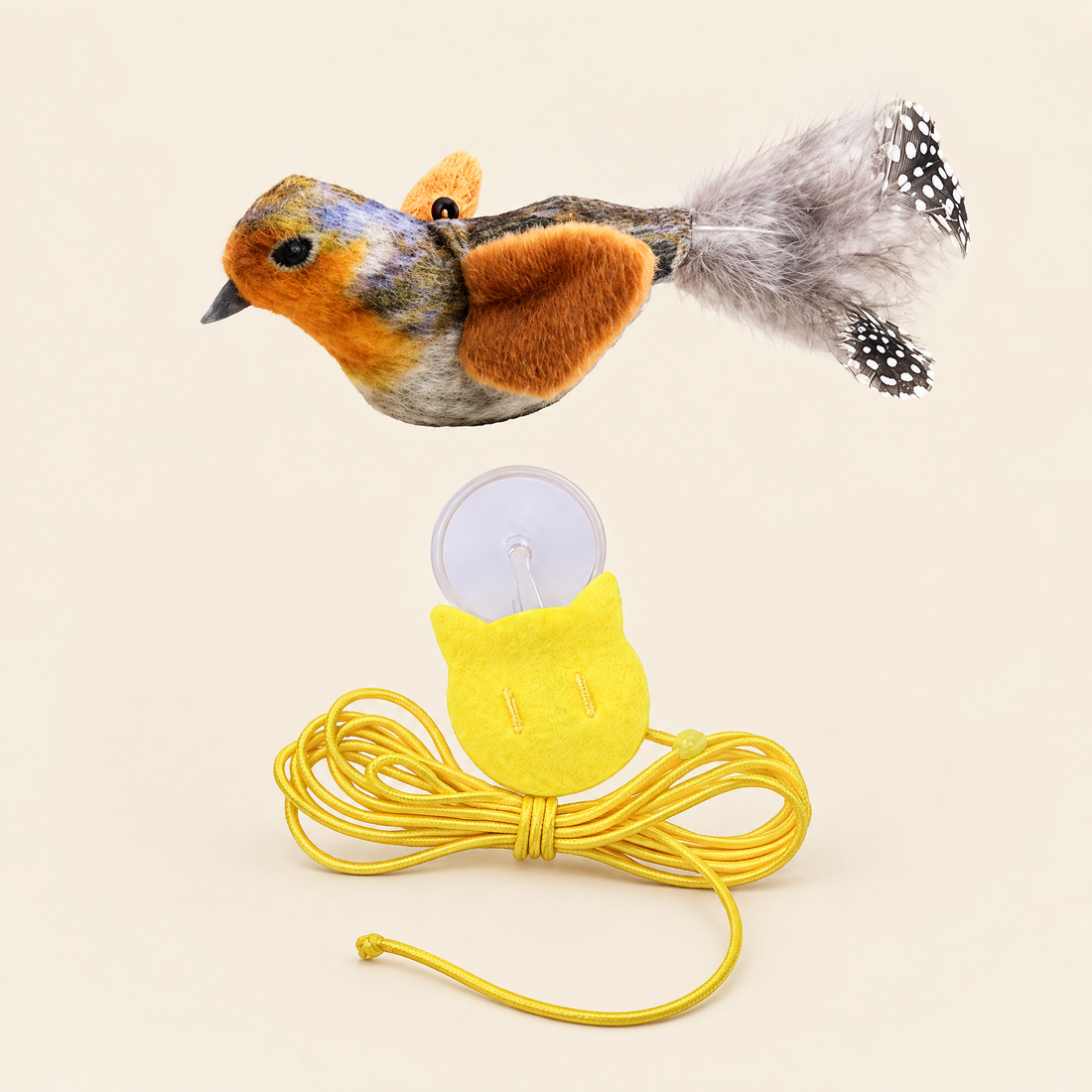 Chirping Bird Cat Toy with Realistic Sounds