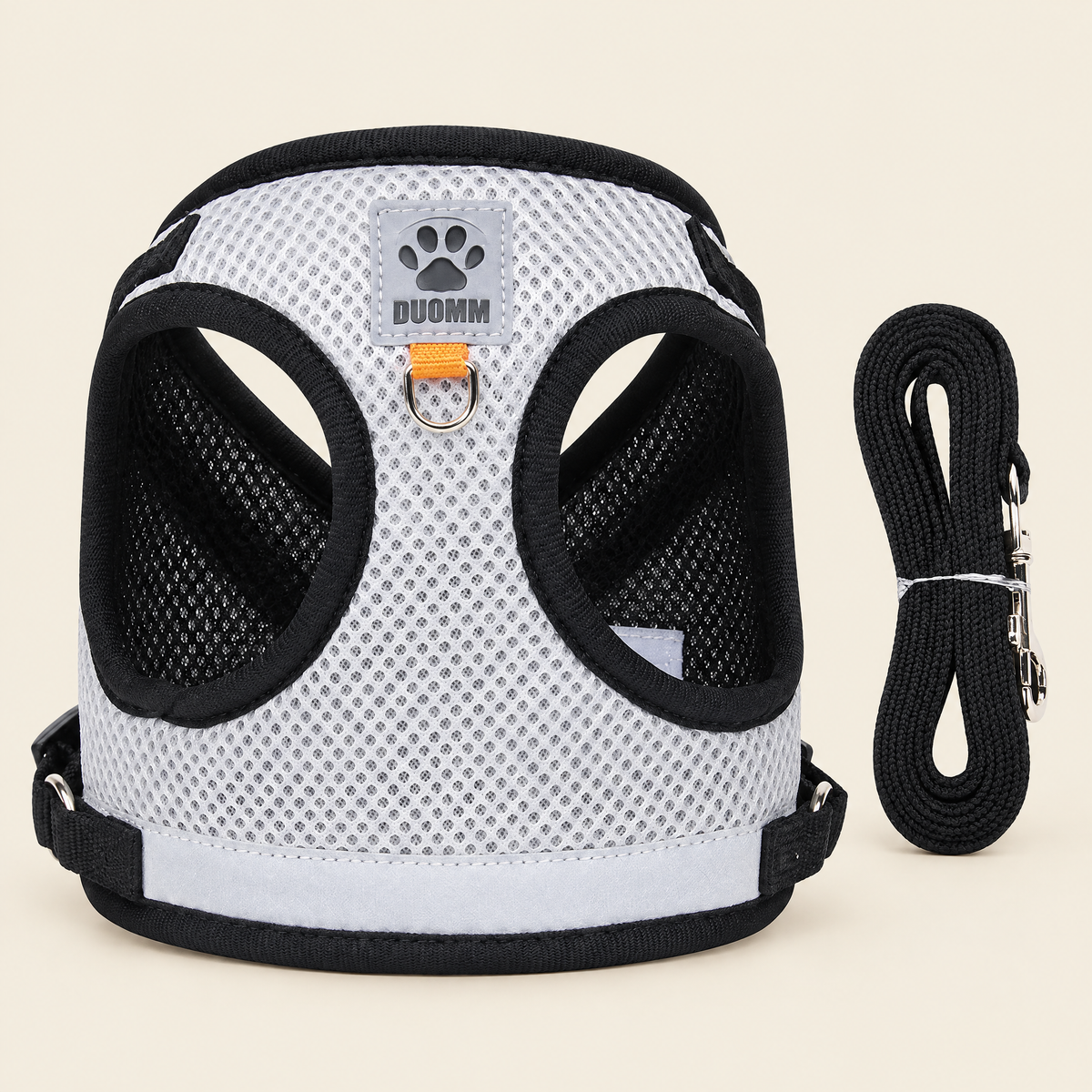 Reflective Breathable Mesh Pet Harness & Leash Set