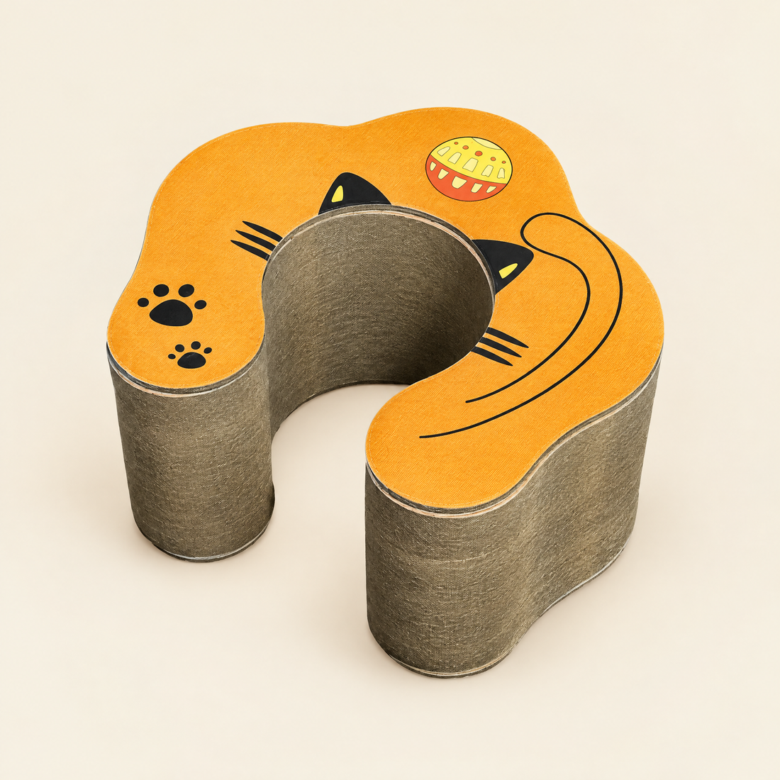 Transformable Accordion Cat Scratcher with Magnetic Ball